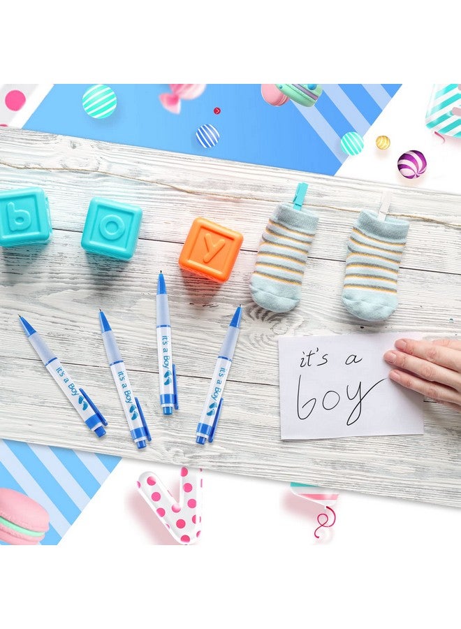 Woanger 36 Pcs Baby Shower Pens For Boys Girls Retractable Gel Pens Blue Or Pink Baby Shower Favors Thank You Gifts For Guests(It'S A Boy Style) - Image 5