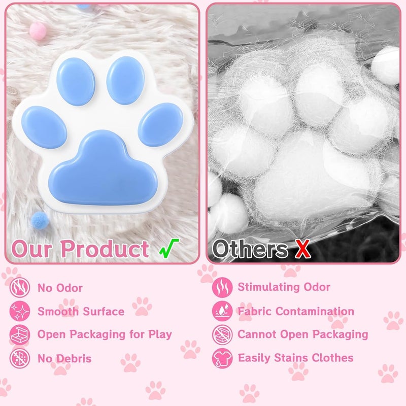 AMERTEER Large Blue Cat Paw Squeeze Toy - Stress Relief Fidget Squishy for Kids & Adults - Image 5