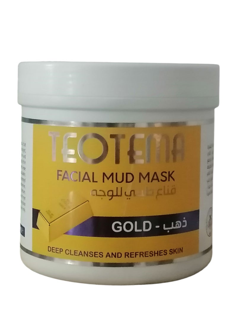 قناع الطين الذهبي للوجه من تيوتيما ٥٥٠ غرام