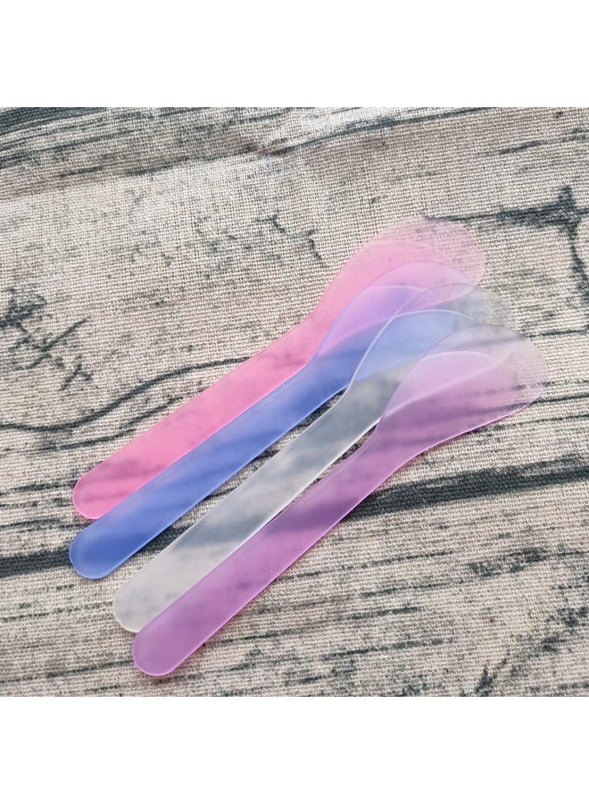 جيلوكيبو 100 قطعة قناع تجميلي بلاستيكي ملعقة خلط ملاعق متعدد الألوان 5 بوصة قناع الوجه ملعقة لملعقة كريم العناية ببشرة الوجه - Image 3