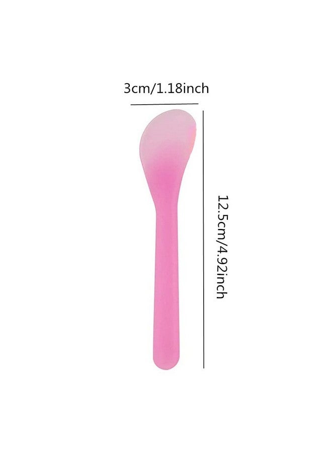 جيلوكيبو 100 قطعة قناع تجميلي بلاستيكي ملعقة خلط ملاعق متعدد الألوان 5 بوصة قناع الوجه ملعقة لملعقة كريم العناية ببشرة الوجه - Image 2