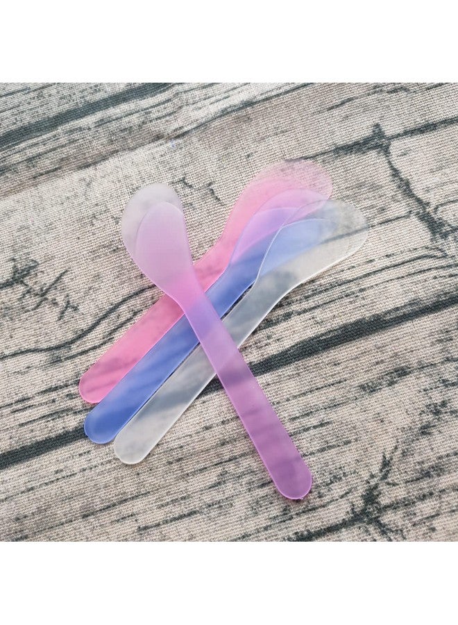 جيلوكيبو 100 قطعة قناع تجميلي بلاستيكي ملعقة خلط ملاعق متعدد الألوان 5 بوصة قناع الوجه ملعقة لملعقة كريم العناية ببشرة الوجه - Image 4