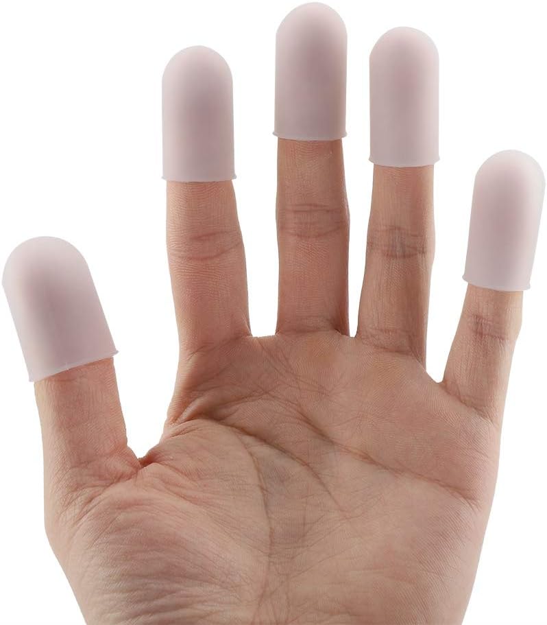 5pcs Silicone Finger Cots Thumbs Cover Protector Fingertip Cots for Heat Cooking Baking Barbecue