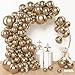 Amandir 153 Pcs Chrome Gold Balloons Arch Garland Kit Different Sizes 18 12 10 5 Inch Metallic Champagne Gold Balloons for Retirement Graduation Casino Wedding Men Birthday Shower Party Decorations - Image 2