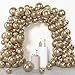 Amandir 153 Pcs Chrome Gold Balloons Arch Garland Kit Different Sizes 18 12 10 5 Inch Metallic Champagne Gold Balloons for Retirement Graduation Casino Wedding Men Birthday Shower Party Decorations - Image 4