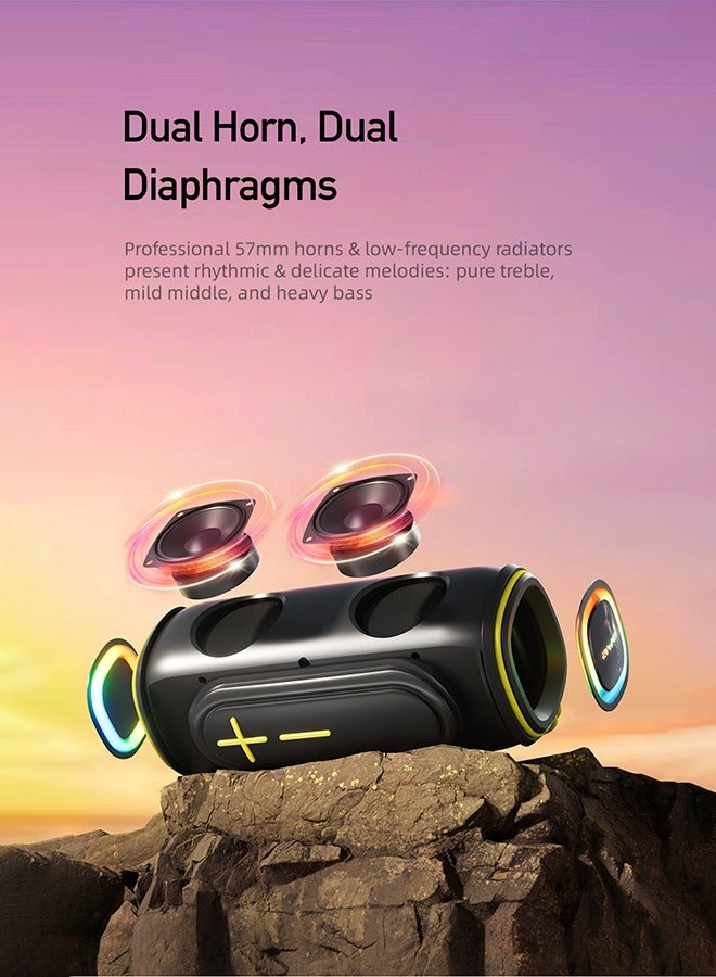 Awei Portable Bluetooth Speaker, 360 degree surround sound, IPX5 waterproof, supports TWS tandem,20W dual speakers, long 2400mAh battery life - Great for outdoor parties, camping, beach and home use - High-performance sound system, high value and good sound quality - Image 3