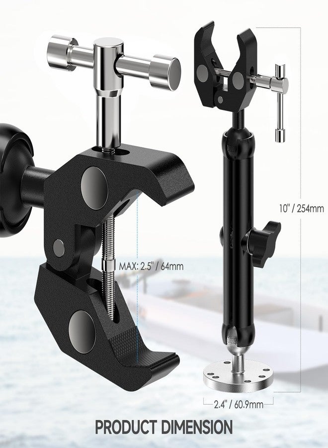 OTW Trolling Motor Stabilizer Mount Compatible for Minn kota Terrova/Riptide Terrova/Ulterra/Riptide Ulterra/PowerDrive, 360° Adjustable, Fits up to 2-Inch Bar - Image 4