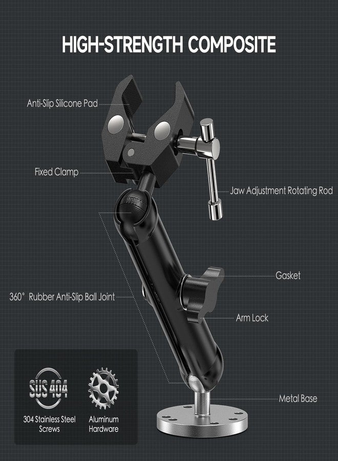 OTW Trolling Motor Stabilizer Mount Compatible for Minn kota Terrova/Riptide Terrova/Ulterra/Riptide Ulterra/PowerDrive, 360° Adjustable, Fits up to 2-Inch Bar - Image 5