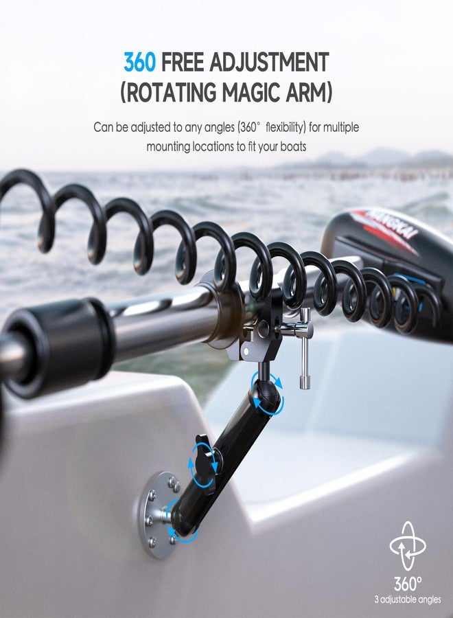 OTW Trolling Motor Stabilizer Mount Compatible for Minn kota Terrova/Riptide Terrova/Ulterra/Riptide Ulterra/PowerDrive, 360° Adjustable, Fits up to 2-Inch Bar - Image 3