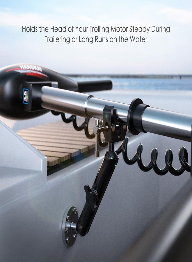 OTW Trolling Motor Stabilizer Mount Compatible for Minn kota Terrova/Riptide Terrova/Ulterra/Riptide Ulterra/PowerDrive, 360° Adjustable, Fits up to 2-Inch Bar - Image 2