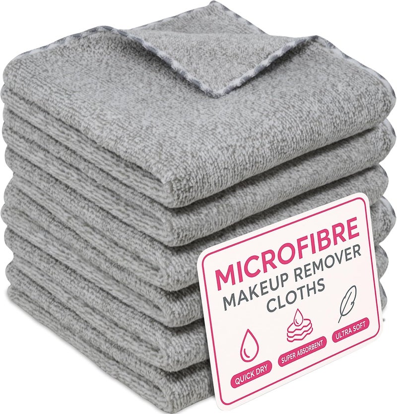 Towelogy MakeUp Remover Cloths Reusable Microfibre Face Wipes Ultra Soft Gentle Facial Make Up Cleansing Cloth for All Skin Types