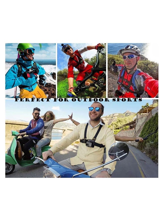 Camera Chest Mount Strap Harness Fit for AKASO DJI Osmo Adjustable Cell Phone with Sports Installation Bracket kit Mobile Backpack Clip Holder  - Image 5