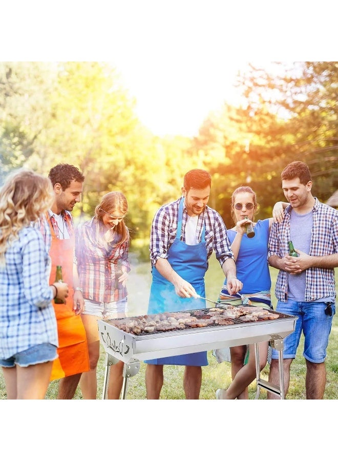 MOMENT Camping Barbecue Charcoal Grill Stainless Steel Folding Portable Bbq Tool Kits - Image 3