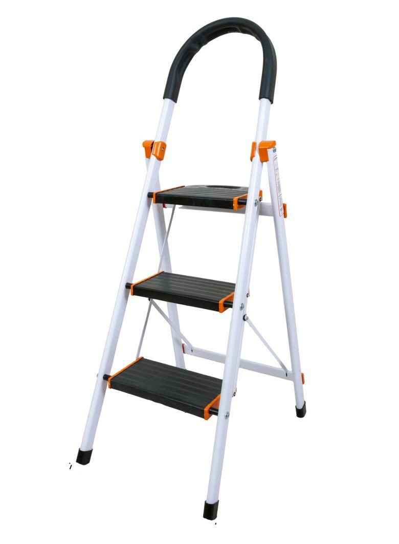 TORONTO Compact Multi-Purpose Step Ladder | Heavy Duty Foldable 3-Step Stool with Anti-Skid Feet & Comfort Grip Handle | Ideal for Household Chores, DIY & Garden  - Image 1