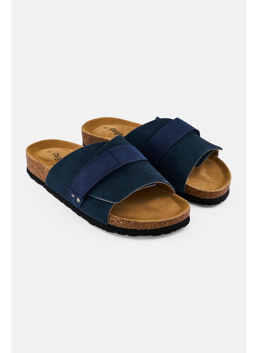 Algspar Men Slip On Cork Sandals, Navy  - Image 1