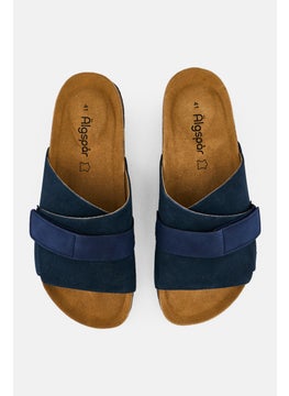 Algspar Men Slip On Cork Sandals, Navy  - Image 2