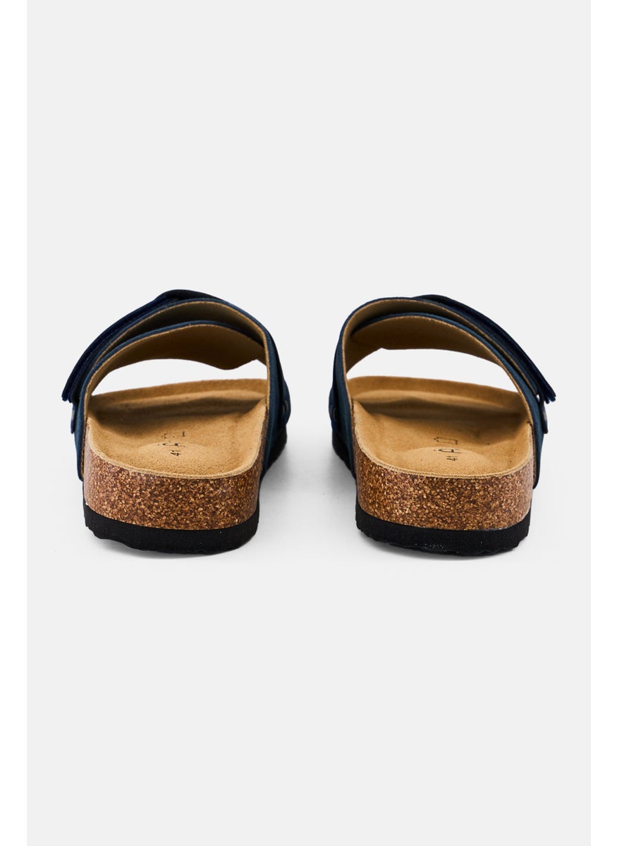 Algspar Men Slip On Cork Sandals, Navy  - Image 3