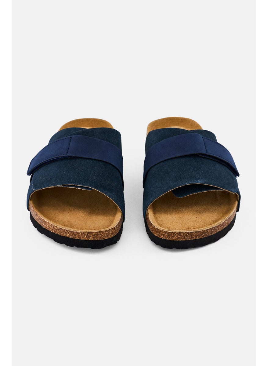 Algspar Men Slip On Cork Sandals, Navy  - Image 4