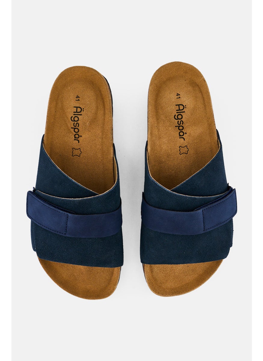 Algspar Men Slip On Cork Sandals, Navy  - Image 2
