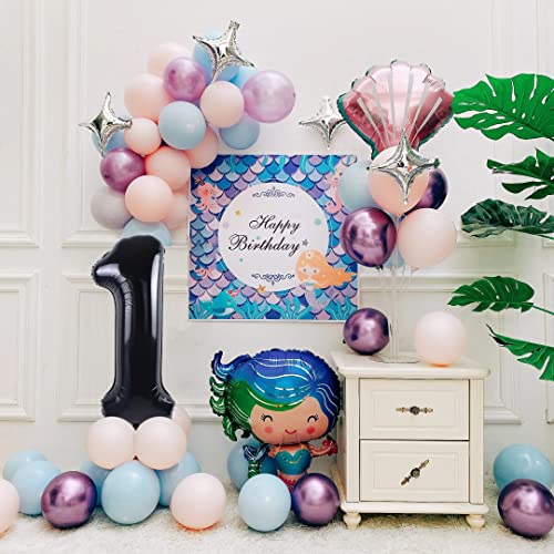 Smlpuame 40 inch Number Balloon 09 Black Large Number 1 BalloonsDigital Balloons for Birthday Party Celebration Decorations Supplies Helium Foil Number Balloons for Wedding Anniversary - Image 5