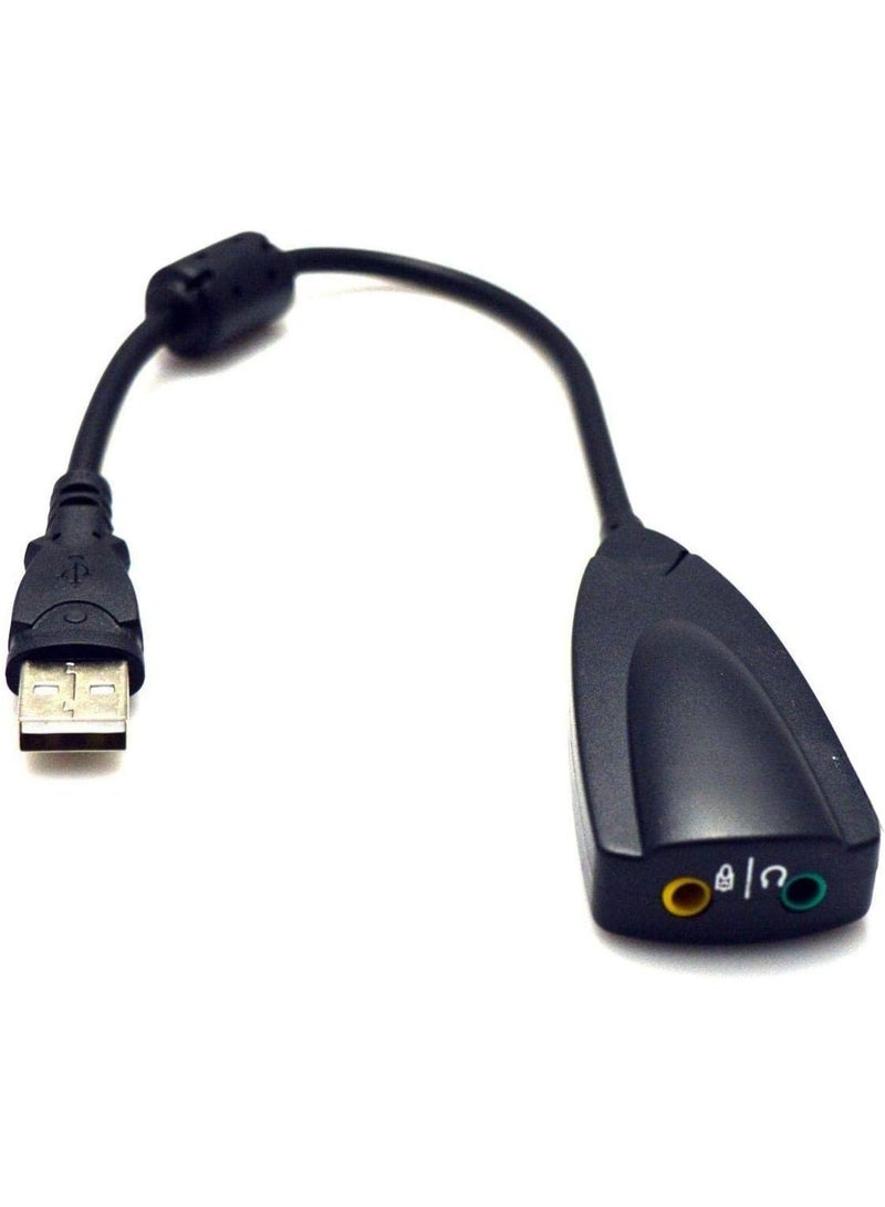 محول بطاقة صوت خارجي – محول صوت عبر منفذ USB 2.0 للاب توب والكمبيوتر – سهل التوصيل والاستخدام - Image 2
