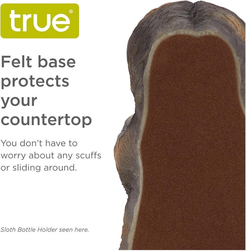 True Lucky Lab Tabletop Wine Bottle Holder Countertop Centerpiece Labrador Kitchen Decor for Dog Lovers Barware Accessory Black - Image 4