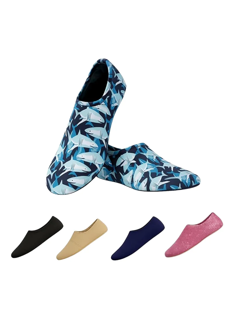 سليبستوب أحذية شاطئ مانعة للانزلاق بطبعة فويل للبالغين بحماية من الشمس  + سريعة الجفاف