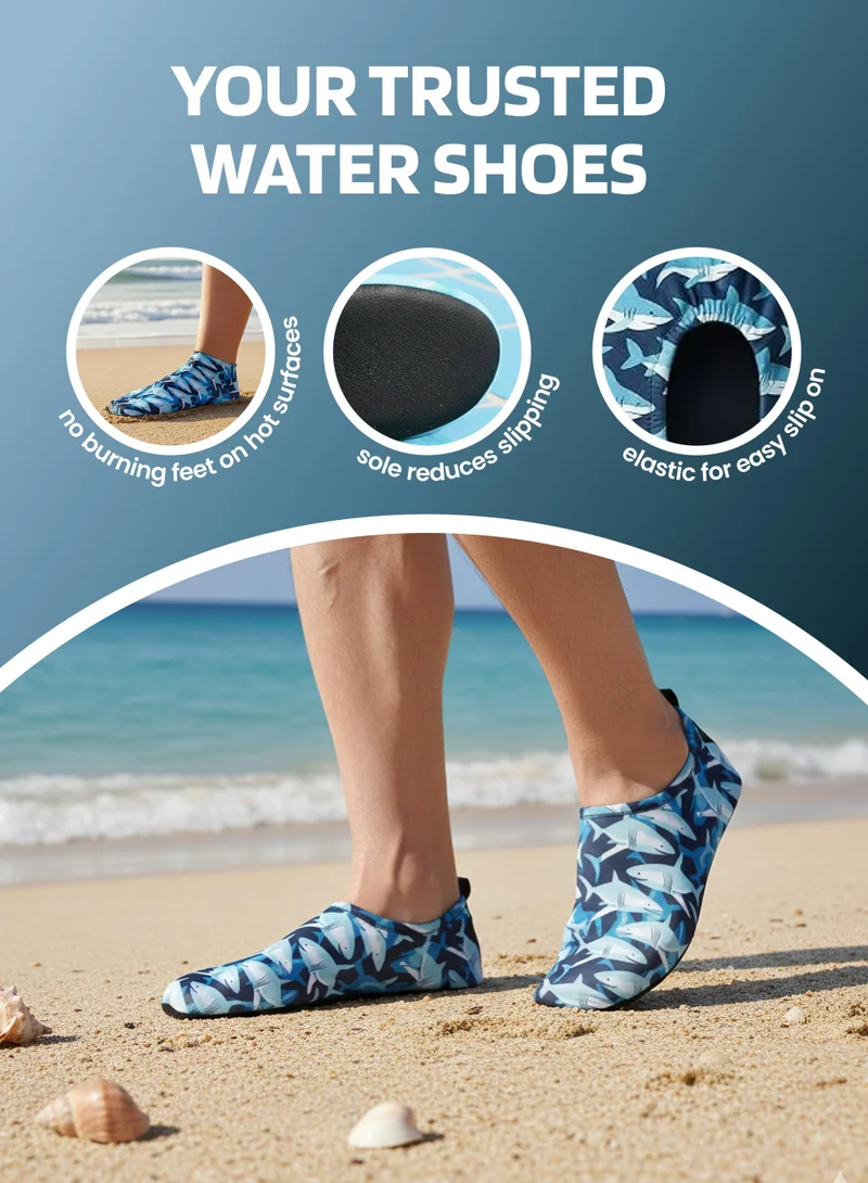 Slipstop s Slipstop Jack Adult Foil Print Non Slip Water and Beach Shoes UPF 50 Plus Sun Protection Lightweight Quick Dry Swim Ready Footwear  | Best Price UAE