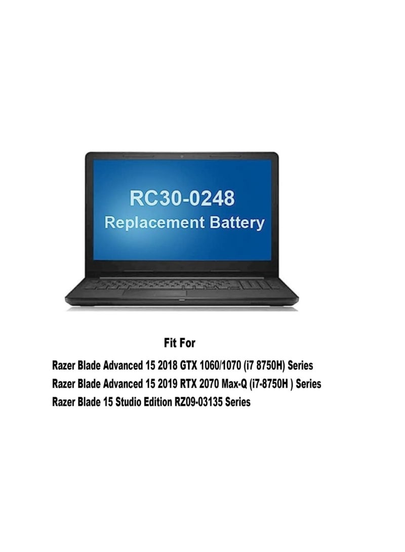 Terabyte 15.4V 80Wh 5209mAh RC30-0248 Laptop Battery Compatible for  Advanced 15 2018 2019 RTX 2060 2070 2080 RZ09-02385 RZ09-02386 - Image 3