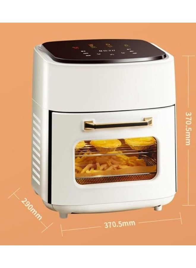 Marado AF-15 Digital Air Fryer 15L, 1400W Oil-Free Cooker with Touchscreen & Viewing Window, White - Image 2