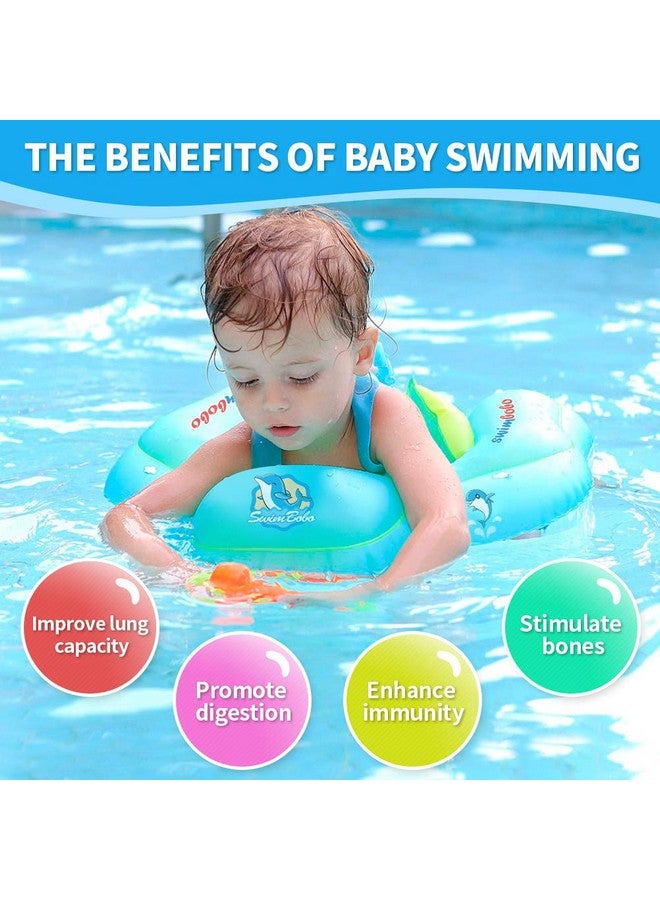 سويمبوبو [ترقية جديدة] عوامة السباحة للأطفال من سويمبوبو، حلقة سباحة قابلة للنفخ مع دعم السلامة، ملحقات حمام السباحة السفلية لمدة 3 36 شهرًا (أزرق S) - Image 2