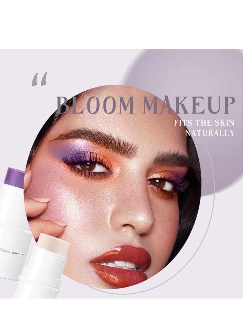 Excefore 4 Pack Cream Blush Highlighter Contour Stick, Non-greasy and Waterproof Contouring Stick, Long-lasting, Breathable Makeup Sticks - Image 2