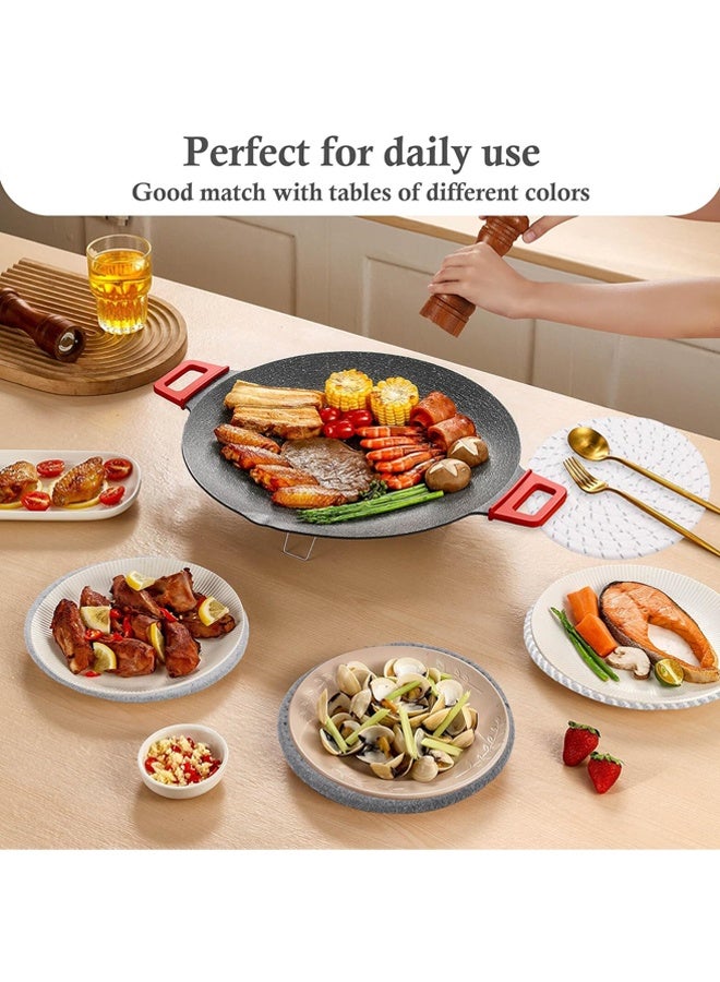 4 Pcs Drink Coasters with Holder, 4 Colors Absorbent Coasters, Minimalist Cotton Woven Coaster Set for Living Room Decor, Tabletop Protection Suitable for Kinds of Cups, 7 nches - Image 2