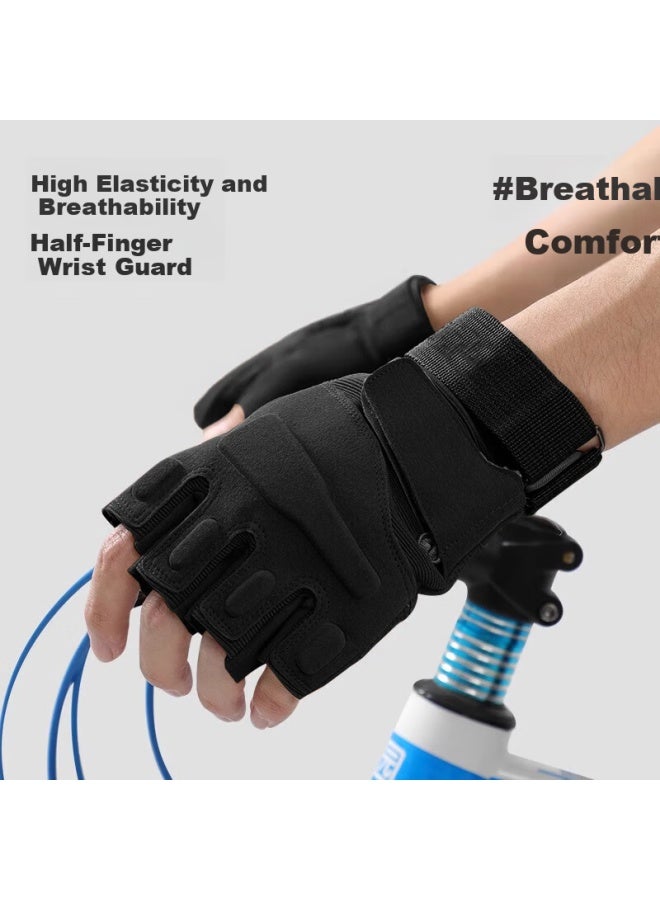 Ousen Half-finger Tactical Gloves Men Non-slip Wear-resistant Scratch-resistant Outdoor Training Cycling Fitness Summer Mountaineering Gloves - Image 2