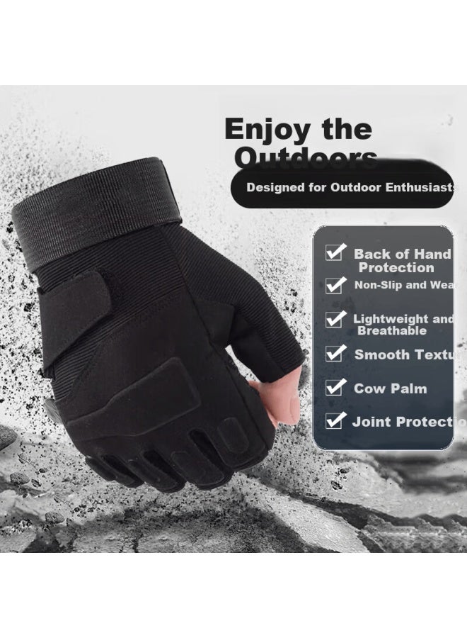 Ousen Half-finger Tactical Gloves Men Non-slip Wear-resistant Scratch-resistant Outdoor Training Cycling Fitness Summer Mountaineering Gloves - Image 1