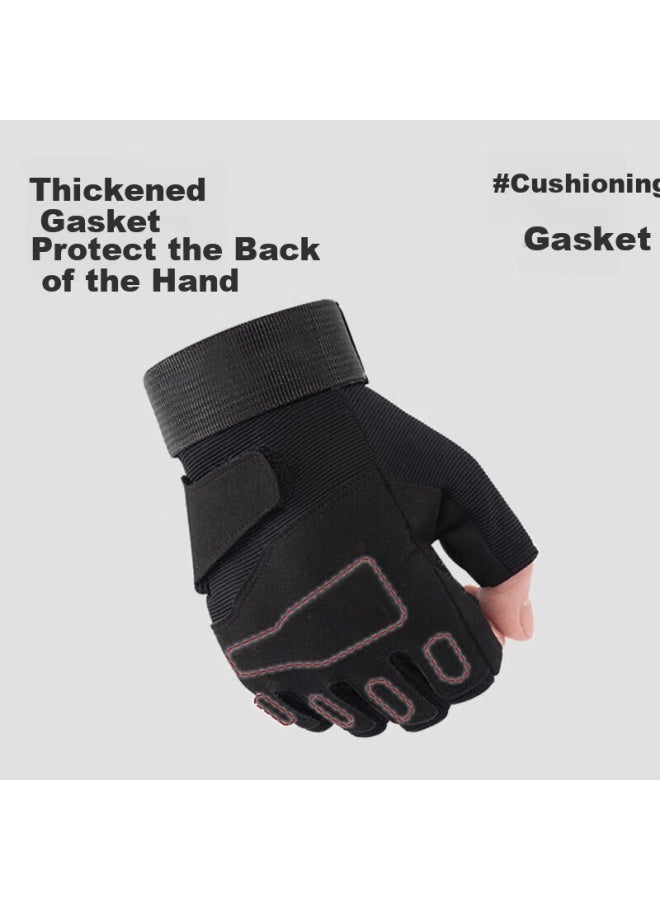 Ousen Half-finger Tactical Gloves Men Non-slip Wear-resistant Scratch-resistant Outdoor Training Cycling Fitness Summer Mountaineering Gloves - Image 4