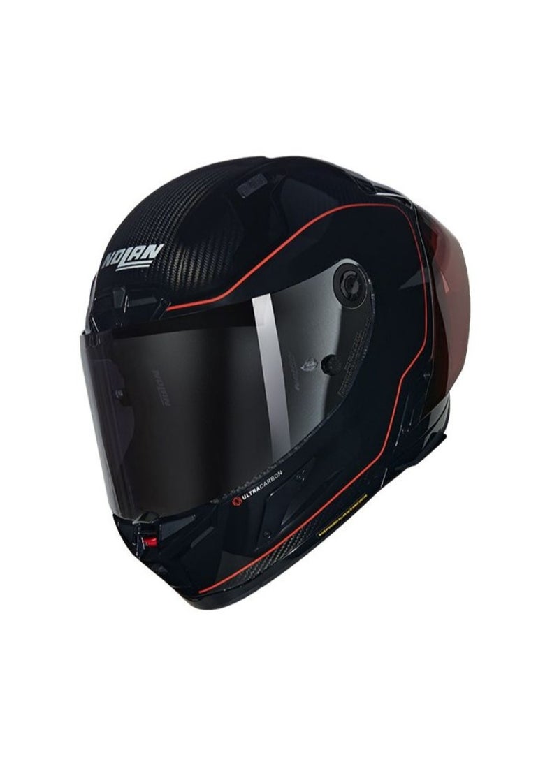 Nolan X-804 RS U.C. ASSO DI PICCHE CARBON  BLACK  RED GLOSSY  Helmet - Image 1