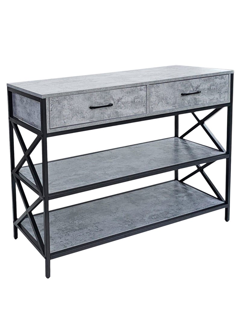 Living Console Table with Drawers And Storage Shelves, Narrow Long Sofa Entryway Table for Living Room, 120*40*85 cm - Image 5