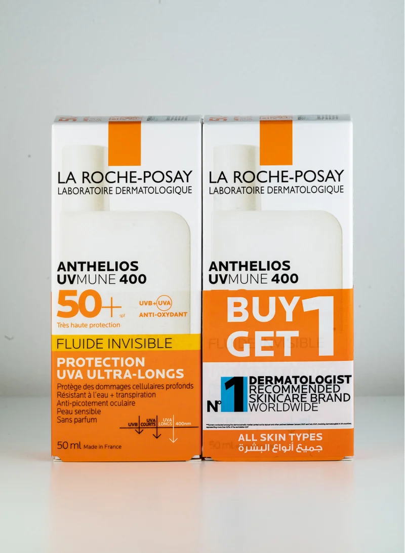 LA ROCHE-POSAY La Roche-Posay Anthelios UVMune 400 Invisible Sunscreen SPF50+ 50ml Buy 1 Get 1 Free, Sunscreen