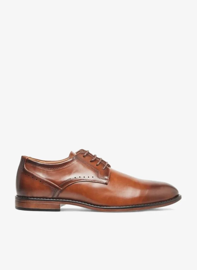 LBL by Shoexpress Solid Derby Shoes With Lace-Up Closure