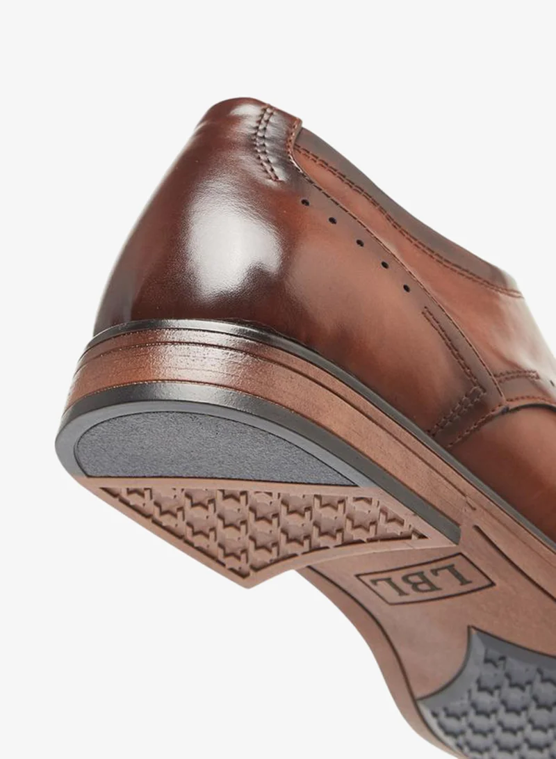 LBL by Shoexpress BROWN Solid Derby Shoes With Lace-Up Closure for Men | Best Price UAE