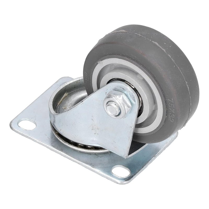 TPR Rubber Gray Industrial Casters Dual Bearing 360 Swivel Quiet Wheels 120KG Capacity - Image 5