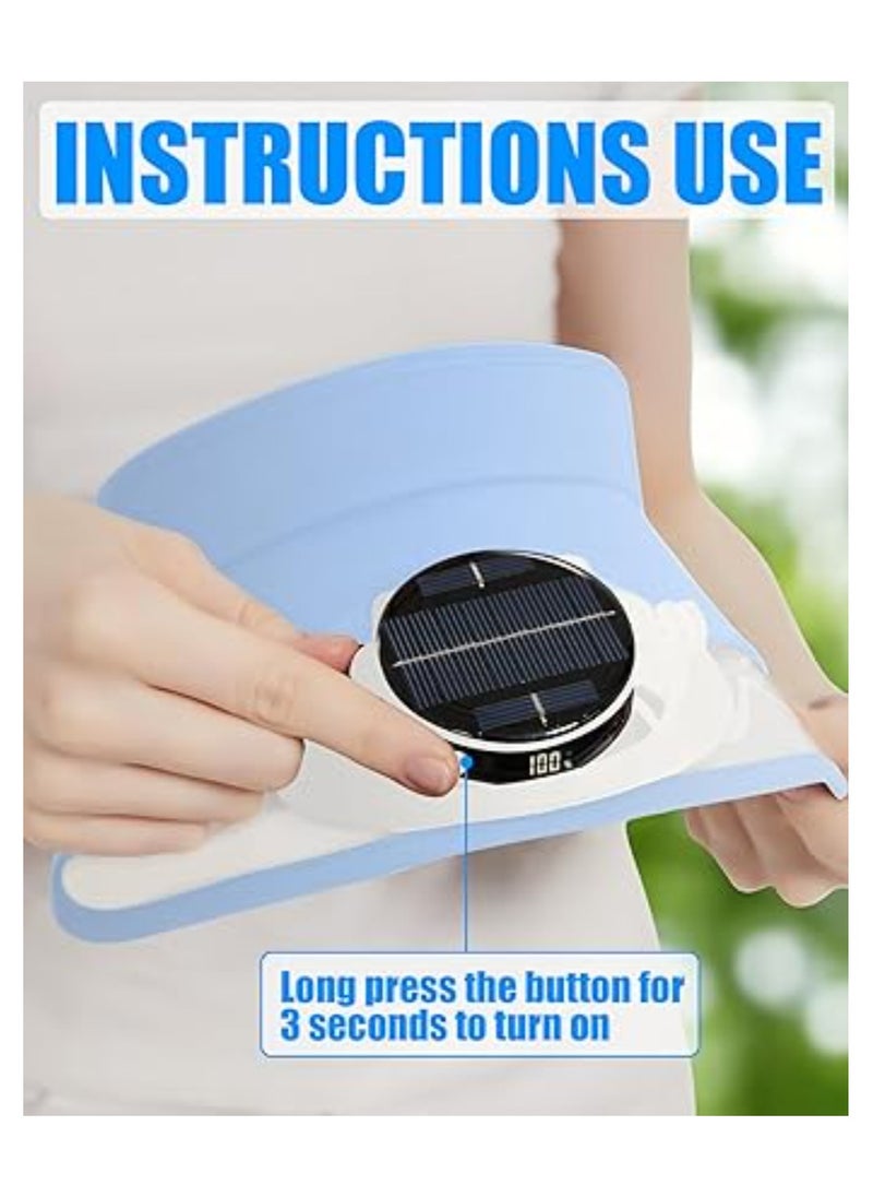 Generic - Solar-Powered Fan Hat with Adjustable Visor, 5 Speed Levels, 5-10 Hours of Use, Ideal for Fishing and Travel, Unisex Sun Visor Hat with Built-in Portable Fan. - Image 1