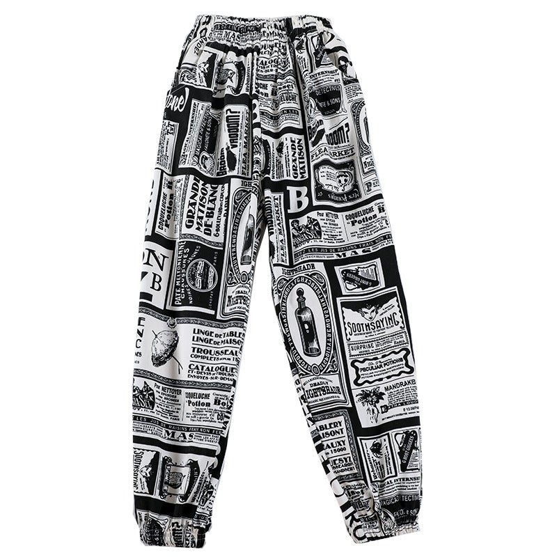 Childrens Spring and Autumn Sports Pants Camouflage Pants Jeans Street Dance Hip Hop Jazz Dance Casual Pants Personalized Pants Shorts Alphabet Trousers