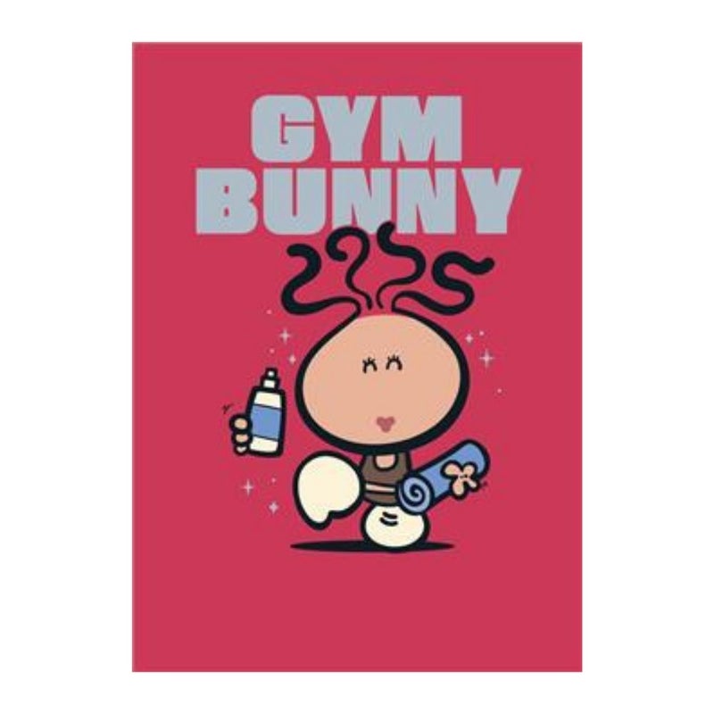UK Greetings Bubblegum Blank Congratulations Gym Bunny Greeting Card - Image 1