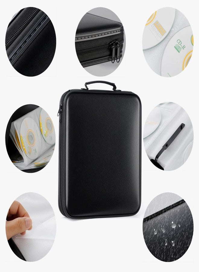 TIMCORR DVD Storage CD Case Holder:DVD Binder Protective CD Book Portable DVD Organizer-CD Wallet 160 Disc Holder Hard Plastic Movie Case Black CD Portfolio Blu Ray Album CD Booklet for Car Home - Image 4