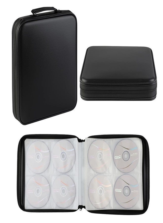 TIMCORR DVD Storage CD Case Holder:DVD Binder Protective CD Book Portable DVD Organizer-CD Wallet 160 Disc Holder Hard Plastic Movie Case Black CD Portfolio Blu Ray Album CD Booklet for Car Home - Image 2