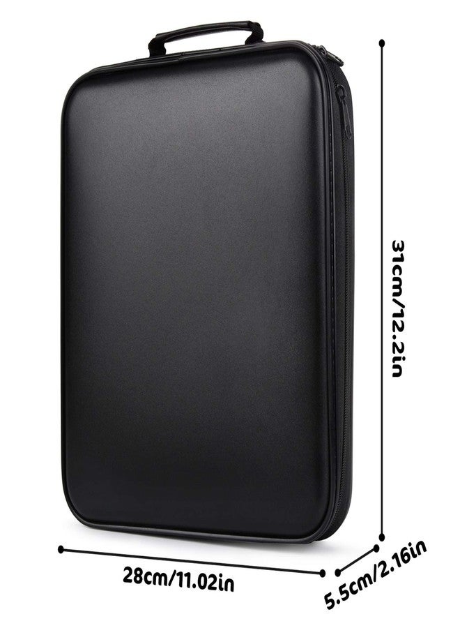 TIMCORR DVD Storage CD Case Holder:DVD Binder Protective CD Book Portable DVD Organizer-CD Wallet 160 Disc Holder Hard Plastic Movie Case Black CD Portfolio Blu Ray Album CD Booklet for Car Home - Image 3