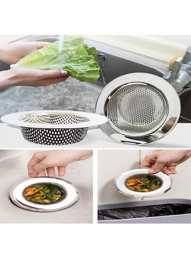 Kitchen Sink Strainer Stainless Steel, Kitchen Sink Drain Strainer, Sink Strainers for Kitchen Sinks with Large Wide Rim 4.5" Diameter - Fits Most  Kitchen Sinks (2 Pack) - Image 5