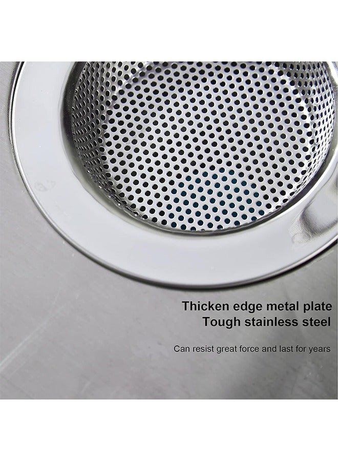 Kitchen Sink Strainer Stainless Steel, Kitchen Sink Drain Strainer, Sink Strainers for Kitchen Sinks with Large Wide Rim 4.5" Diameter - Fits Most  Kitchen Sinks (2 Pack) - Image 4